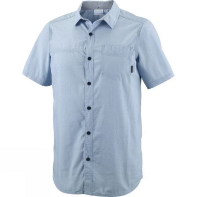 Camisa Columbia Campside Crest Manga Corta Hombre - Azules - Chile FKQ804931